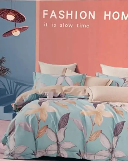 Premium cotton floral bedsheet with two matching pillow covers